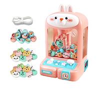 MagiDeal Macchina Ad Artiglio Gioco Elettronico Interattivo Distributore di Mini Gioco Arcade Pinza per Giocattoli con Effetti Sonori Realistici E Illum, Coniglio 30 Bambole