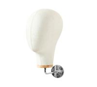 MagiDeal Manikin Head Display Display Monte Monte Cappelli per capelli e Hairpochi Scep Space Canvas Mannequin per il salone e il viaggio di casa viaggi, Argento 15 Cm