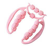 MagiDeal Massaggio Roller Strumento di massaggio portatile a 360 gradi Muscle Roller Press Points Handhell da 20 ruote per gambe Fitness del polpaccio, Rosa