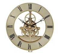 MagiDeal Meccanismo Orologio da Parete Assemblaggio Movimento Ingranaggi Quadrante Rotondo Numeri Struttura Scoperta Rame Alluminio Acciaio Adatto a Studio Soggiorno Ingresso, Oro, SKM3P-HD1-G