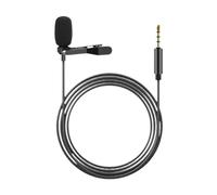 MagiDeal Microfono a bassatro microfono esterno con clip jack da 3,5 mm su microfono per la videoconferenza per l'intervista per le prestazioni
