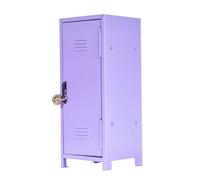 MagiDeal Mini armadietto con serratura per ragazze con lucchetto e chiave, decorativo, armadietto da scrivania per giocattoli, carte, cosmetici, cassettiera, Viola