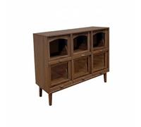 MagiDeal Mini Armadietto Miniatura Credenza Scaffale Mobile Vetrina in Legno con 6 a Ribalta E Aspetto per Casa Delle Bambole 1 12 Adatto per Diorami Collezioni di Hobbisti Scenografie