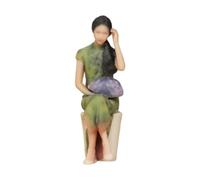 MagiDeal Miniature di Ragazze Cheongsam in 1:64, Collezione in Resina realistica, Mini per Accessori di Scena per Fotografia, Decorazioni e Layout, Capelli Che Si Muovono
