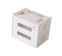 MagiDeal Mobiletto portaoggetti per router, multifunzionale, in legno, per la gestione dei cavi, per soggiorno, tavolo, ufficio, camera da letto, Bianco