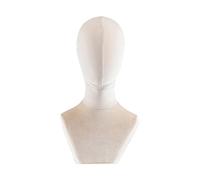 MagiDeal Modello a testa di manichino, supporto per lo styling di bellezza del manichino MANIKIN Maschera per la parrucca per copriletto per viaggi, negozio, Beige Louth Seadoth