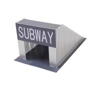 MagiDeal Modello di Stazione della metropolitana in Miniatura, Modello di Edificio, Giocattolo educativo per l'apprendimento, Accessorio per la Scena, 17 Cm