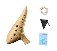 MagiDeal Ocarina con Tracolla, Bomboniere per Feste, Ottavino Leggero E Alla Moda con Libro di Canzoni per Amanti Della Musica, Principianti, Bambini, Esibizio, Marrone