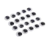 MagiDeal Occhietti Mobili Autoadesivi in plastica per Il Fai da Te, Accessori per Scrapbooking, Occhietti per La Creazione di Orsacchiotti E Bambole, Nero, 30mm 20 Pezzi