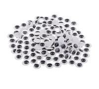 MagiDeal Occhietti Mobili Autoadesivi in plastica per Il Fai da Te, Accessori per Scrapbooking, Occhietti per La Creazione di Orsacchiotti E Bambole, Nero, 8mm 200 Pezzi