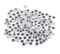 MagiDeal Occhietti Mobili Autoadesivi in plastica per Il Fai da Te, Accessori per Scrapbooking, Occhietti per La Creazione di Orsacchiotti E Bambole, Nero, 6mm 200 Pezzi