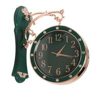 MagiDeal Orologio da Parete bifacciale, Orologio da Appendere, Silenzioso da Fattoria, per Soggiorno, Giardino, Stazione ferroviaria, Camera da Letto, Verde