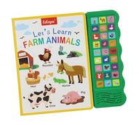 MagiDeal Parole inglesi Libro sonoro Illuminazione inglese Sviluppo del linguaggio prescolare per bambini Audiolibro Vocabolario Studio, Animali Da Fattoria