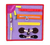 MagiDeal Parti della Busy Board Parti della Sensory Board Abilità di vestizione Abilità motorie Apprendimento prescolare Coperta anti-agitazione per bambini, Viola