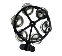 MagiDeal Piatti per Batteria, Tamburello, Hi-hat Montabili, Accessori per Percussioni, Diametro 11,5 Cm, Campana in Metallo per Feste sul Palco KTV, argento nero