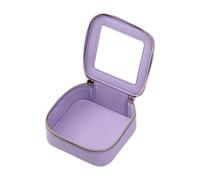 MagiDeal Piccola borsa per il trucco per donne Casa cosmetica portatile con cerniera Gold Clear Teen Girl GIFLE Stuff alla moda da viaggio multiuso, Viola