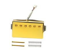 MagiDeal Pickup Elettrico Humbucker Alnico II Vintage Ottone Bobina Splitting Baseplate Alta Risposta Adatto per Chitarre Blues Jazz Studio, Oro 8k