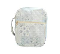 MagiDeal Pochette trapuntata per il trucco, leggera, da donna, ideale per i viaggi e come organizer per articoli da toilette, Blocco Blu