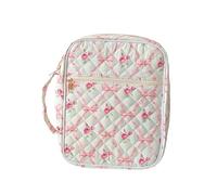 MagiDeal Pochette trapuntata per il trucco, leggera, da donna, ideale per i viaggi e come organizer per articoli da toilette, Arco E Rosa