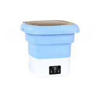 MagiDeal Portable Laundry Machine Lavatrice Portatile Pieghevole Mini Lavasciuga Vasca Richiudibile Coperchio Scuro Base Bianca Materiale Plastico per Lavaggi, Blu