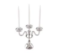 MagiDeal Portacandele per casa delle Bambole in Scala 1:12, Grazioso Modello di candelabro per, Decorazione del Soggiorno, Argento E Bianco