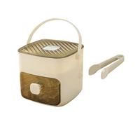 MagiDeal Press Type Ice Cube Tray Ice Lattice Ice Ball Maker Multifunzione Space Saving Ice Making Box 48 Griglie Ice Box per Ristorante, bianco