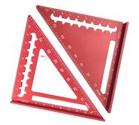 MagiDeal Righello triangolare da 45/90 gradi, triangolare destro, professionale, resistente all'usura, scrivibile, per miglioramenti industriali, Rosso