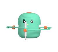 MagiDeal Robot da disegno per bambini educativo con 100 carte, giocattolo di apprendimento leggero Montessori per ragazzi ragazze bambini regalo di compleanno, Verde