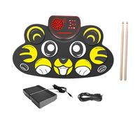 MagiDeal Roll up Drum Set Set portatile Strumenti di silicone a tamburo Professional presenta strumenti musicali multifunzione con bacchette, Tigre