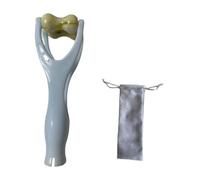 MagiDeal Roller Massaggio Dita Strumento Mani Anziani Jade Rullo Doppio Muscoli Articolari per Dattilografi Tastiera Computer Adatto a Regalo, Blu