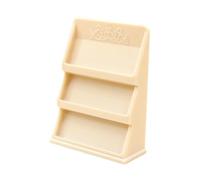 MagiDeal Scaffale portaoggetti per casa delle Bambole, Mini libreria, Piccola vetrina per Modelli, Accessori per casa delle Bambole, libreria inclinata per, Colore del Legno