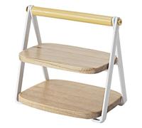 MagiDeal Scaffale portaoggetti per Verdure, scaffale per Pane in Miniatura, per Esposizione di Cibo, Accessori per casa delle Bambole 1/12, bancarella di Dolci, Bianco
