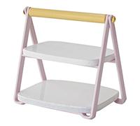 MagiDeal Scaffale portaoggetti per Verdure, scaffale per Pane in Miniatura, per Esposizione di Cibo, Accessori per casa delle Bambole 1/12, bancarella di Dolci, Rosa