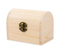MagiDeal Scatola di legno non finita, scrigno del tesoro, scatola di gioielli portatile in legno non verniciato, espositore per gioielli, per hobby artistici, Style B