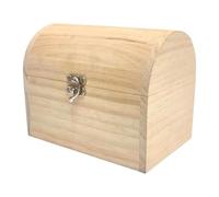 MagiDeal Scatola di legno non finita, scrigno del tesoro, scatola di gioielli portatile in legno non verniciato, espositore per gioielli, per hobby artistici, Style D