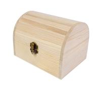 MagiDeal Scatola di legno non finita, scrigno del tesoro, scatola di gioielli portatile in legno non verniciato, espositore per gioielli, per hobby artistici, Style C
