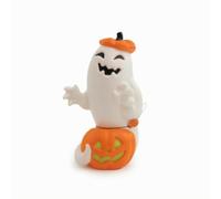 MagiDeal Scena Halloween All’aperto Elemento Scenografico Elettronico con Luce Integrata Suono Attivo Doppia Modalità con O Base Vano Posteriore Adatta per Giardino Ingresso Prato, Pumpkin Ghost