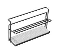 MagiDeal Scolapiatti con vassoio di scarico rimovibile 40x20x10cm Robusto portaoggetti per tazze per lavello da cucina Organizzatore per tazze da cucina, Nero