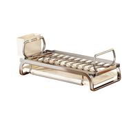 MagiDeal Scolapiatti Rastrelliera Da Cucina Sgocciolatoio Stoviglie Organizzatore Bancone E Portaposate in Acciaio Durevole Adatto per Massimizzare Lo Spazio, M