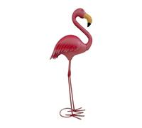 MagiDeal Scultura Fenicottero Decorazione da Giardino Figurina di Animale Ornamento per Esterni Statua Artistica in Metallo Solido Adatto per Patii E Sentieri, Altezza 50.5 Cm