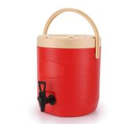MagiDeal Secchiello Isolato per Bevande Dispenser Contenitore Termico Serbatoio Versatore in Acciaio Inox con Rubinetto con Impugnatura Robusta E Antigoccia, Array, Rosso