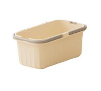 MagiDeal Secchio per Le Pulizie, Contenitore per Riporre Oggetti, Organizer, Secchio per L'acqua per La Casa, Escursionismo, Spiaggia, Esterni, Interni, La, Grigio Beige, M