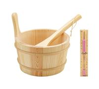 MagiDeal Secchio per sauna con mestolo da 4 litri Pratici accessori per sauna per bagni di hotel Home