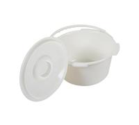 MagiDeal Secchio per WC Contenitore con coperchio Secchio per WC mobile multiuso Mezzo secchio per sedia comoda per camera da letto dell'hotel Bagno
