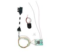 MagiDeal Segnale Ferroviario per modellismo Ferroviario, Segnale di Attraversamento Ferroviario, N 1/150, semaforo Verde Giallo Rosso a 3 LED per, Palo Bianco Nero