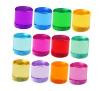 MagiDeal Set di 12 blocchi da costruzione arcobaleno per bambini, per la prima infanzia, per l'apprendimento prescolare, per i più piccoli, in acrilico, Diametro 2.5 Cm
