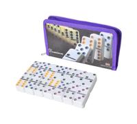 MagiDeal Set di Borsa Organizer, 28 Pezzi, Tessere Classiche del Doppio Sei, Gioco per Ragazzi, Ragazze, Adulti e Bambini, Viola
