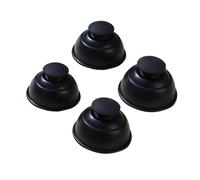 MagiDeal Set di coppette in silicone da 4 pezzi, strumento per coppettazione sottovuoto per massaggio alla schiena, Nero