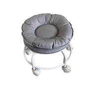 MagiDeal Sgabello Basso con rotelle universali, per Bambini e Donne, per Cambiare Le Scarpe, Sedia Girevole per Barbiere e Salone di Bellezza, Grigio
