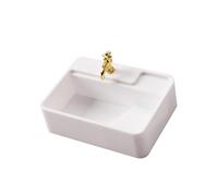 MagiDeal Simulazione di lavabo per casa delle Bambole 1/12 Mini Accessori Fai da Te Mobili per Il Bagno della casa delle Bambole per Micro paesaggi Regali di, 5x3.5x1.5 Cm